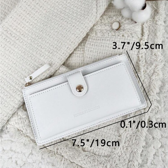 ⚠️Clearance White Long Fold-over And Zipper Wallet - Picture 6 of 6